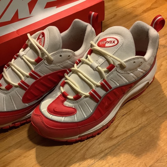 Nike Air Max 98 University Red Mens Size 8.5 - Picture 5 of 16